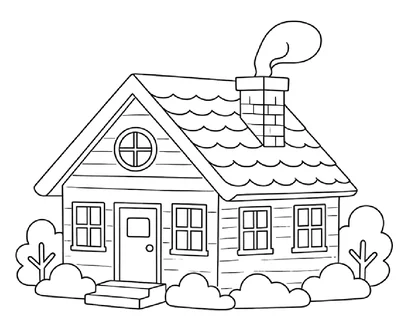 desenhos de casas para colorir e imprimir para imprimir e colorir - imagem 2